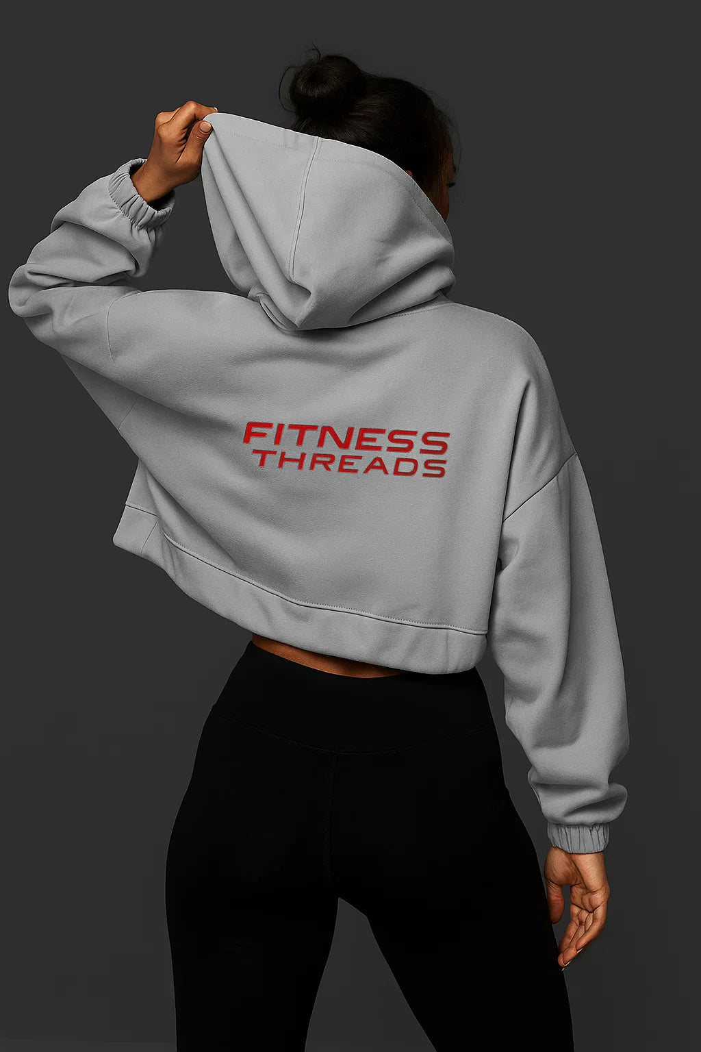 Cropped Oversized Hoodie Grey - Oversized Cropped Hoodies
