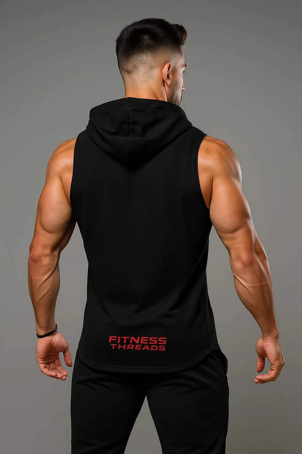 Kinetic Sleeveless Hoodie Black