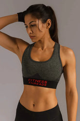 Seamless Racerback Black Sports Bra - Sports Bras