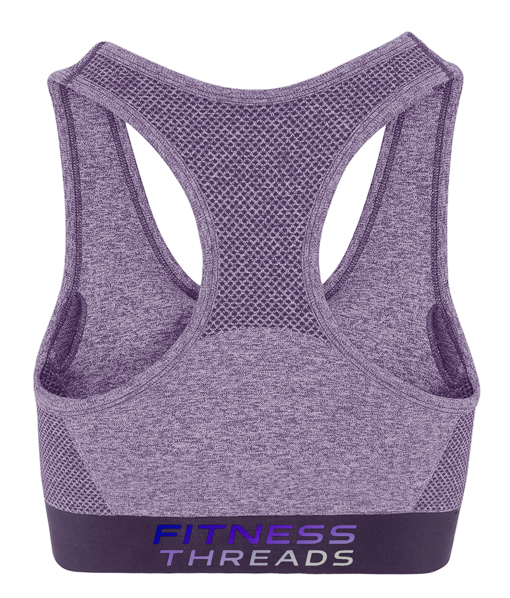 Seamless Racerback Purple Sports Bra - Sports Bras