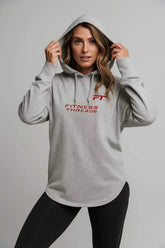 Drift grå överdimensionerad huvtröja