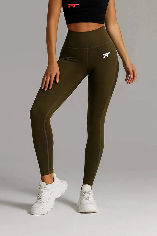 Vigor Compression Leggings Olive Green - Green / S - Compression Leggings