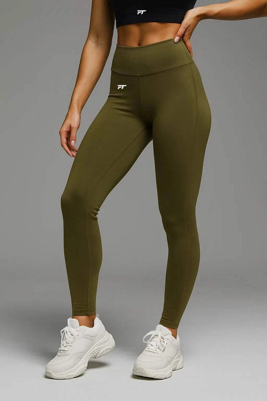 Momentum Högmidjade Leggings Olivgröna