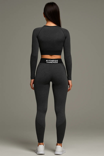 Apex Seamless Sculpt Leggings Black Melange - Seamless Leggings