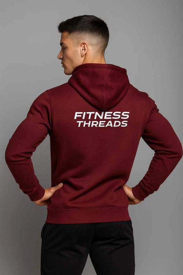 Prime Gym Hoodie Vinröd