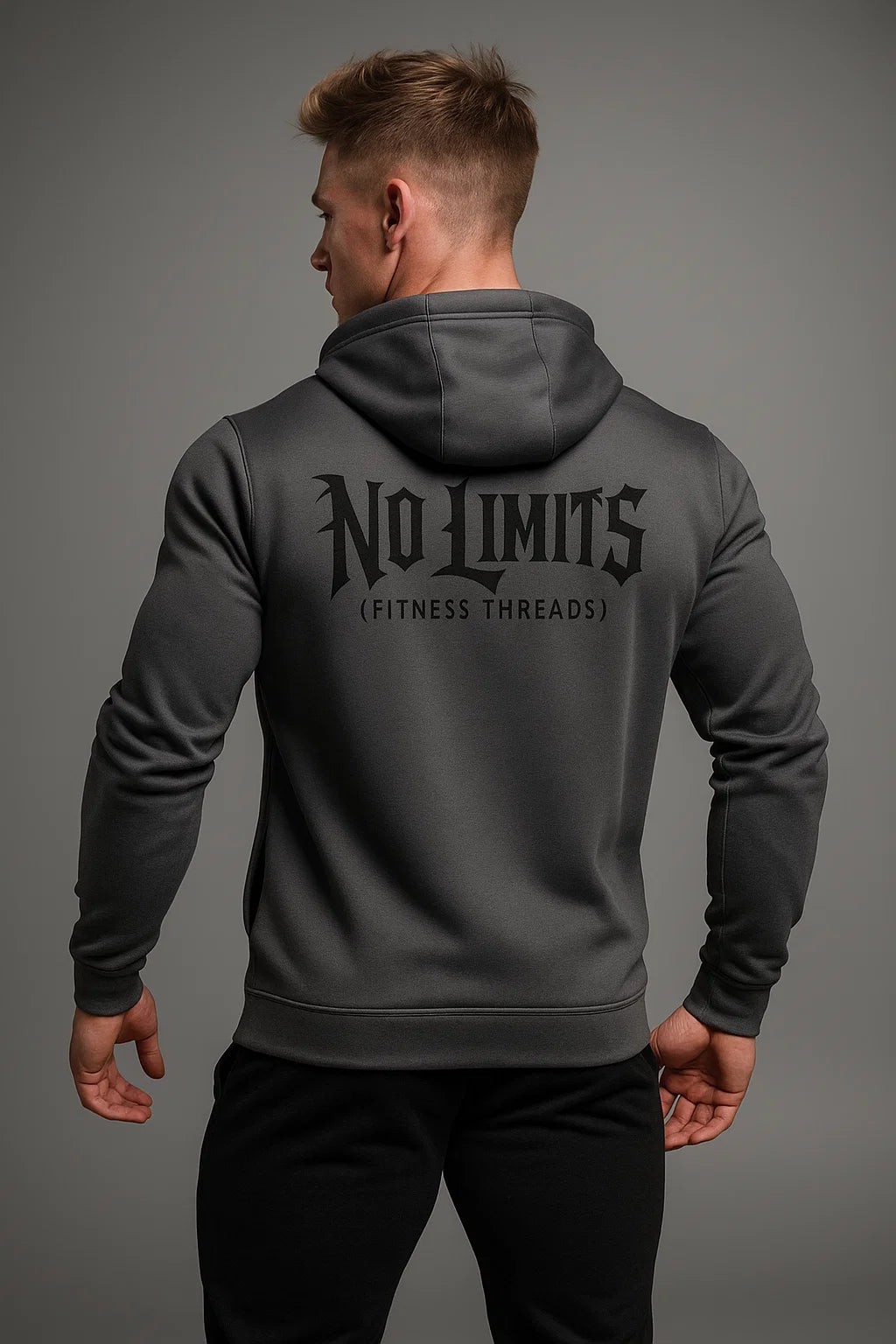 No Limits Gym Hoodie Svart