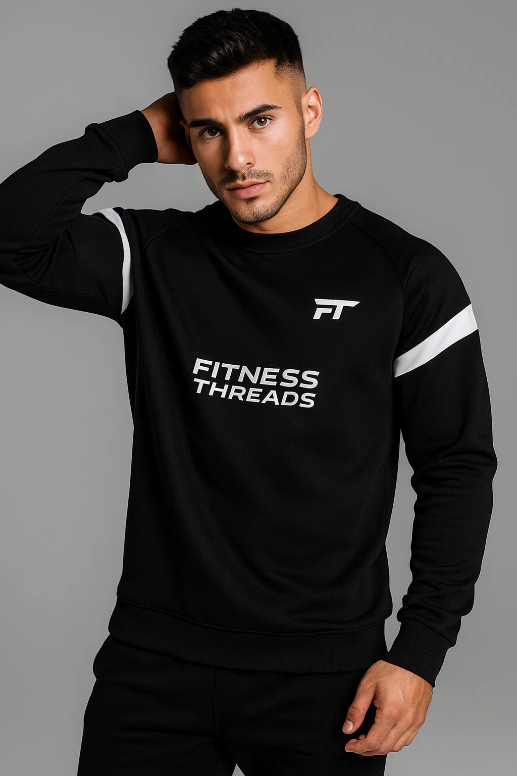 Adapt Rund Halsad Tröja Vit