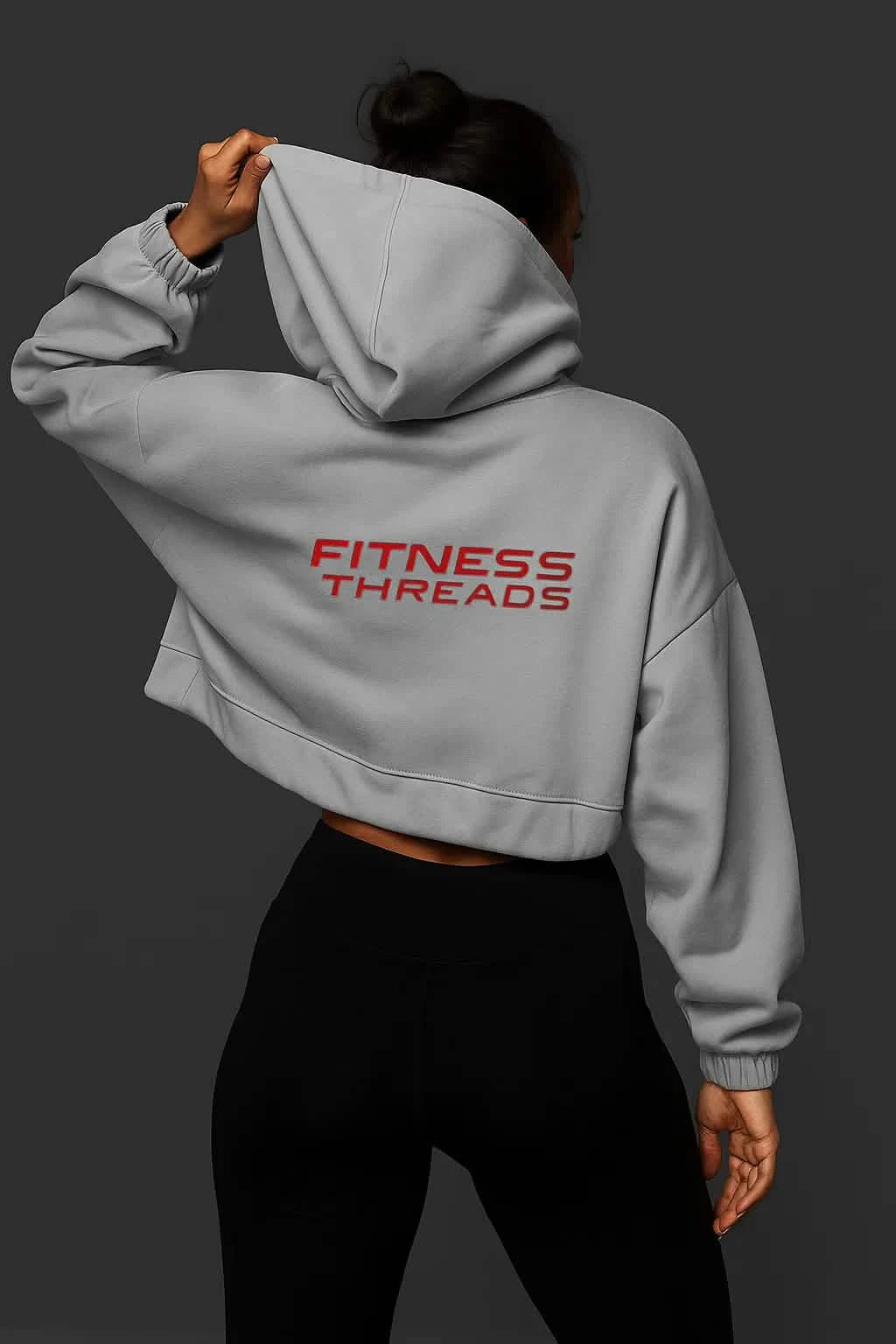 Cropped Oversized Hoodie Grey - Oversized Cropped Hoodies
