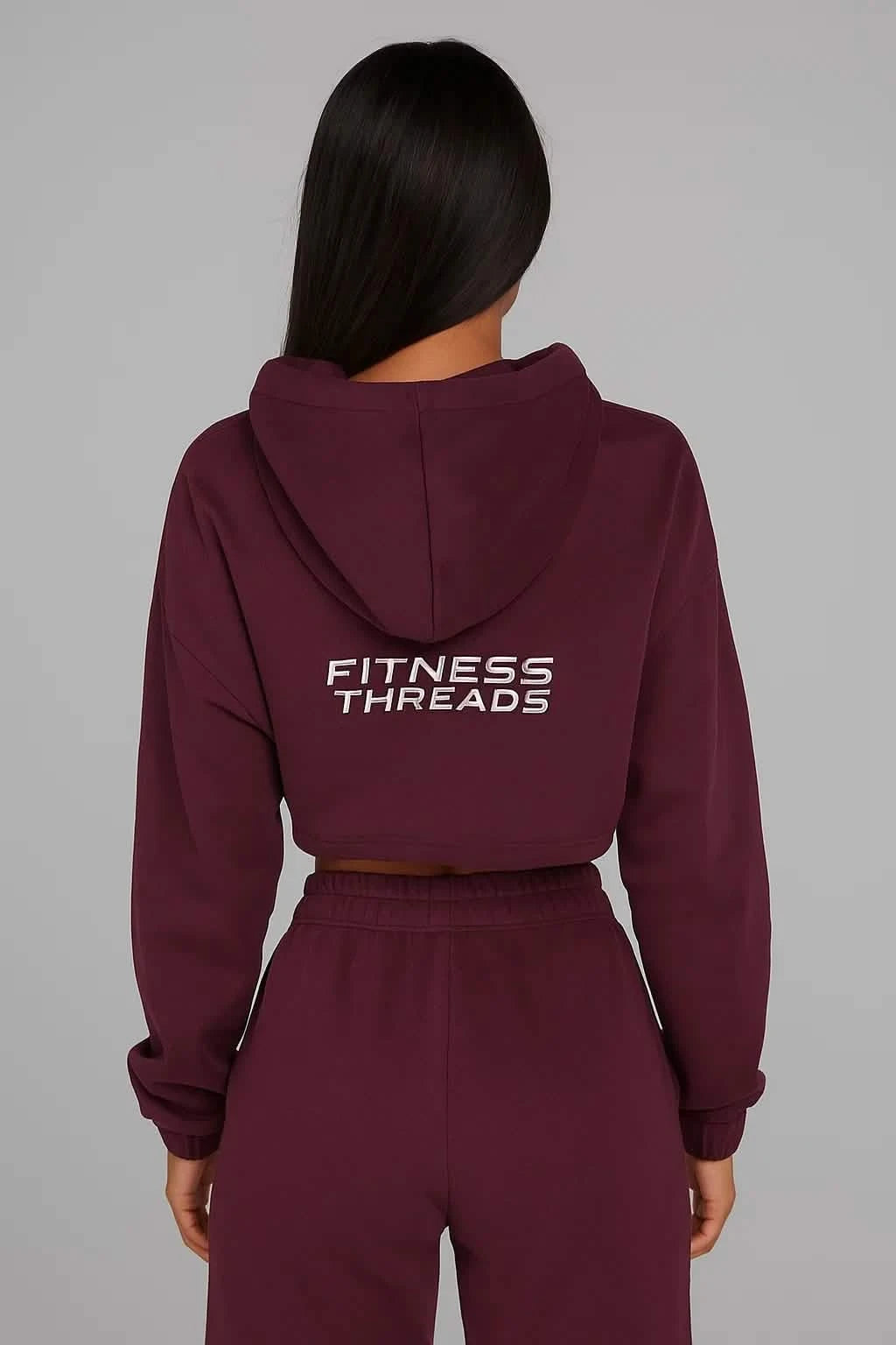 Cropped Oversized Hoodie Mulberry - Oversized Cropped Hoodies