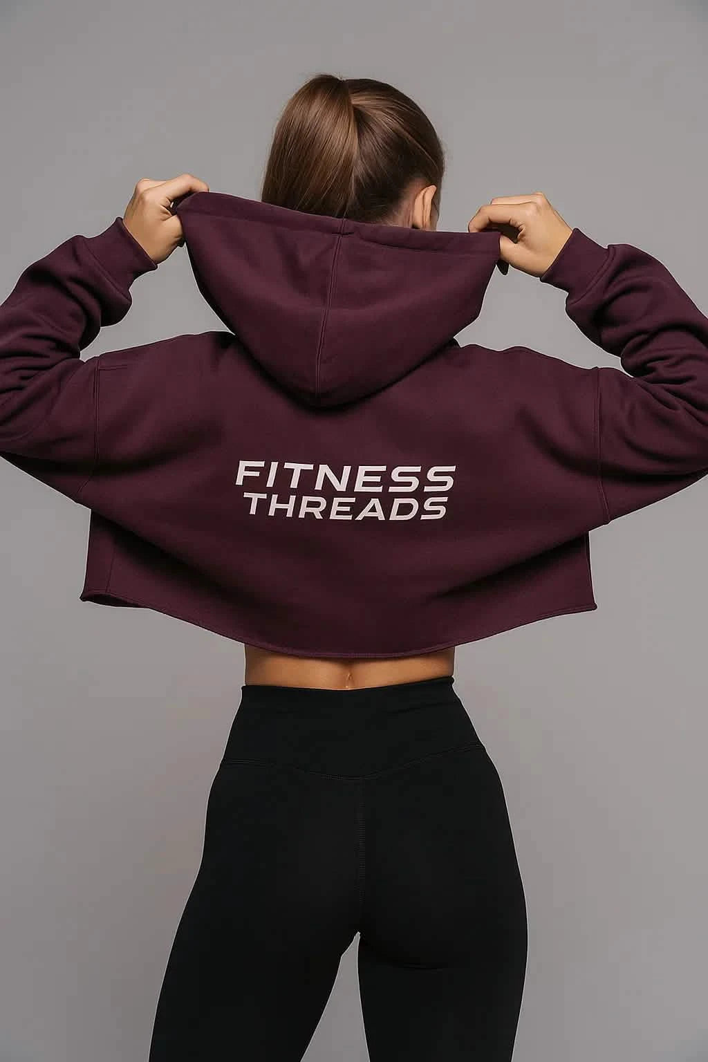 Cropped Oversized Hoodie Mulberry - Oversized Cropped Hoodies