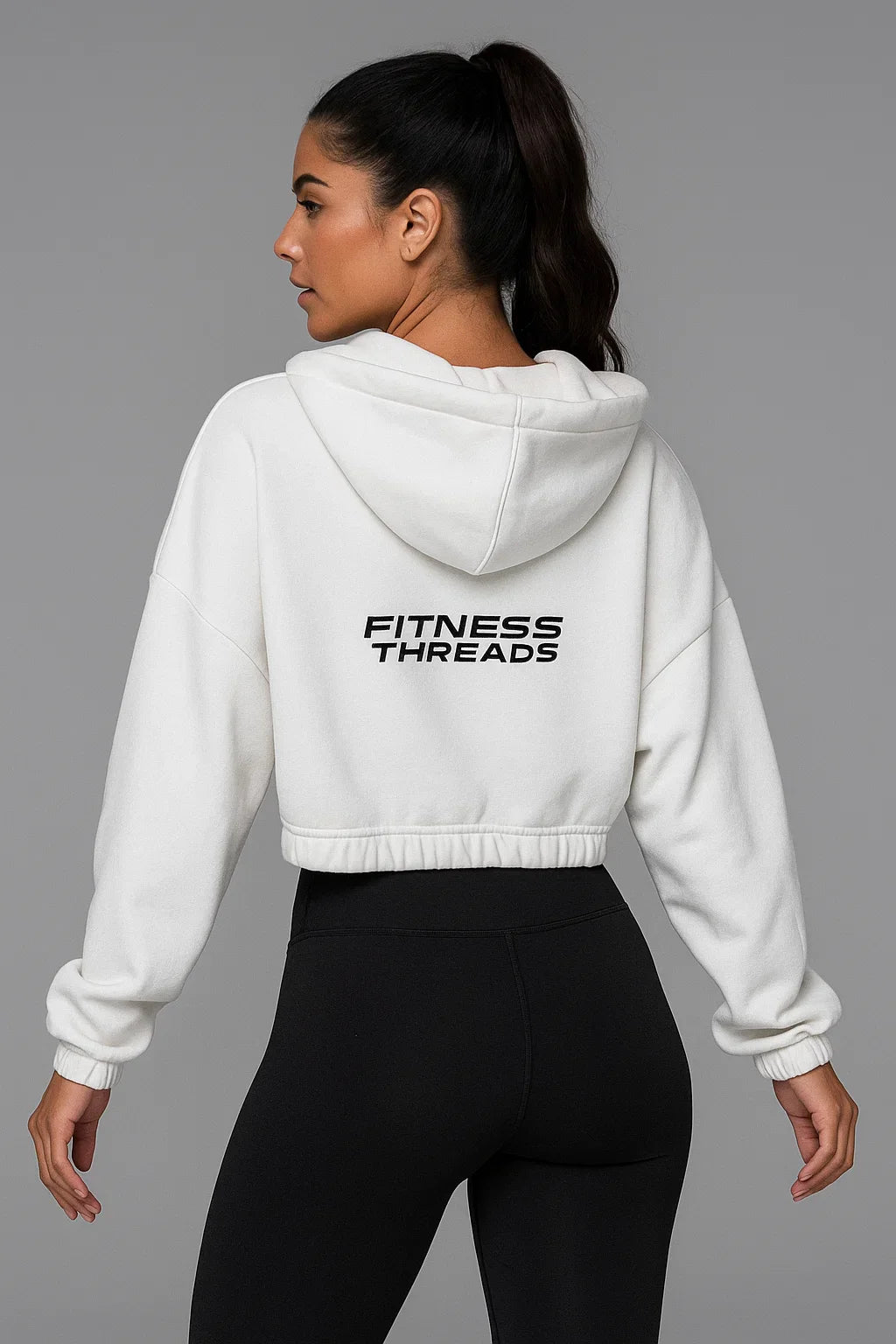 Cropped Oversized Hoodie White - Oversized Cropped Hoodies