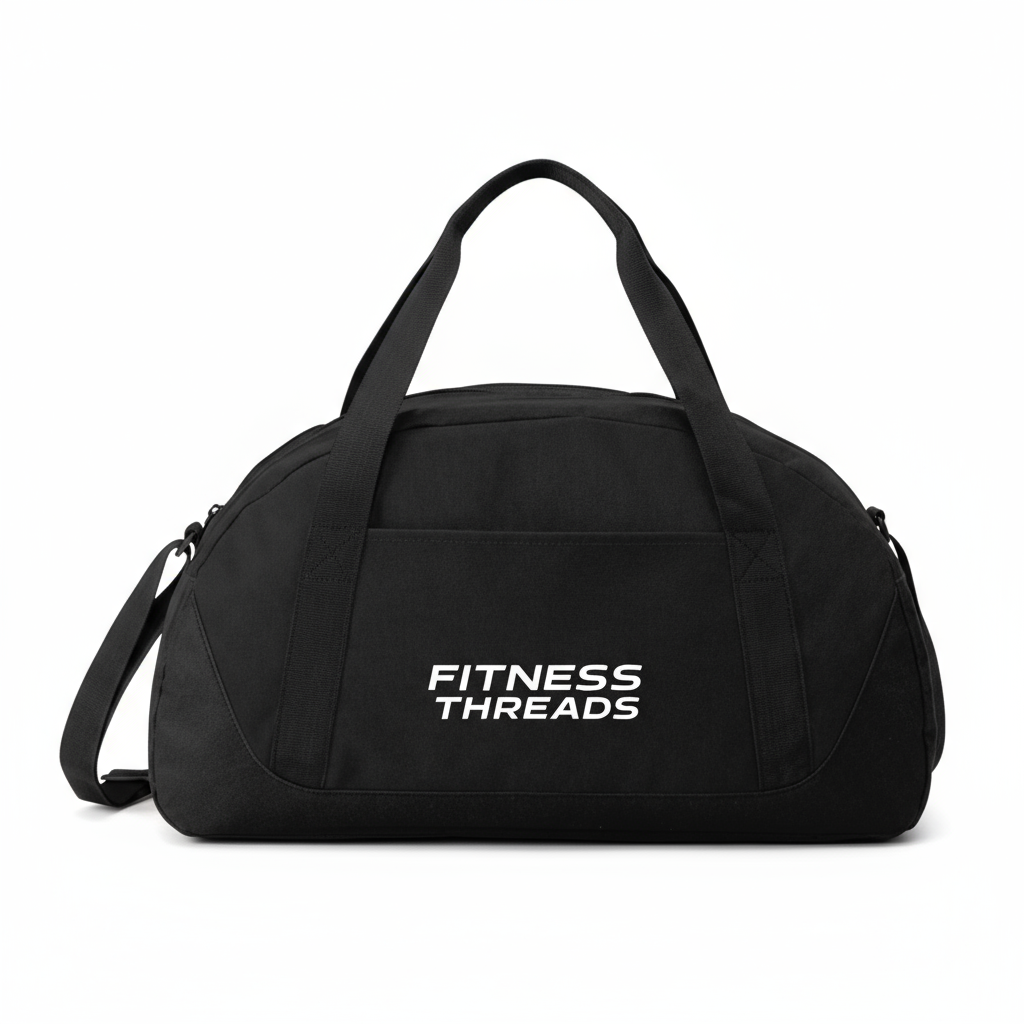 FitnessThreads gym bag on white background