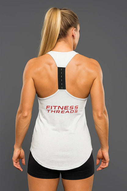 Performance Racerback Vest White - Racerback Vest