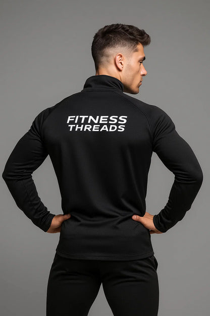 Pulse Quarter-Zip Pullover Black - Zip Sweatshirts