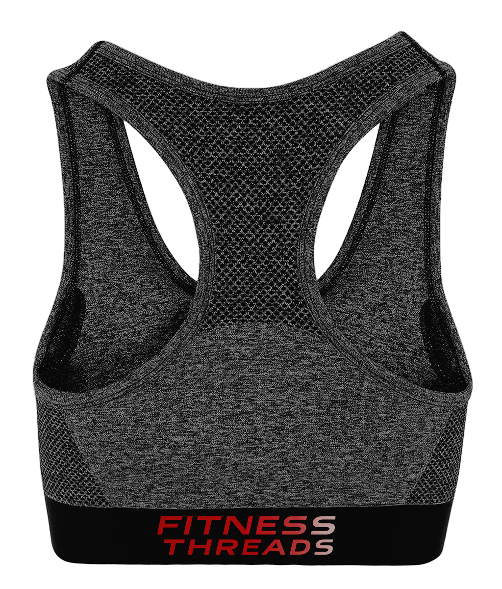 Seamless Racerback Black Sports Bra - Sports Bras