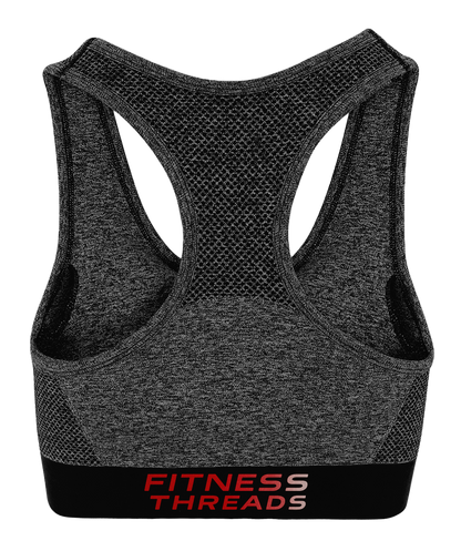 Seamless Racerback Black Sports Bra - Sports Bras