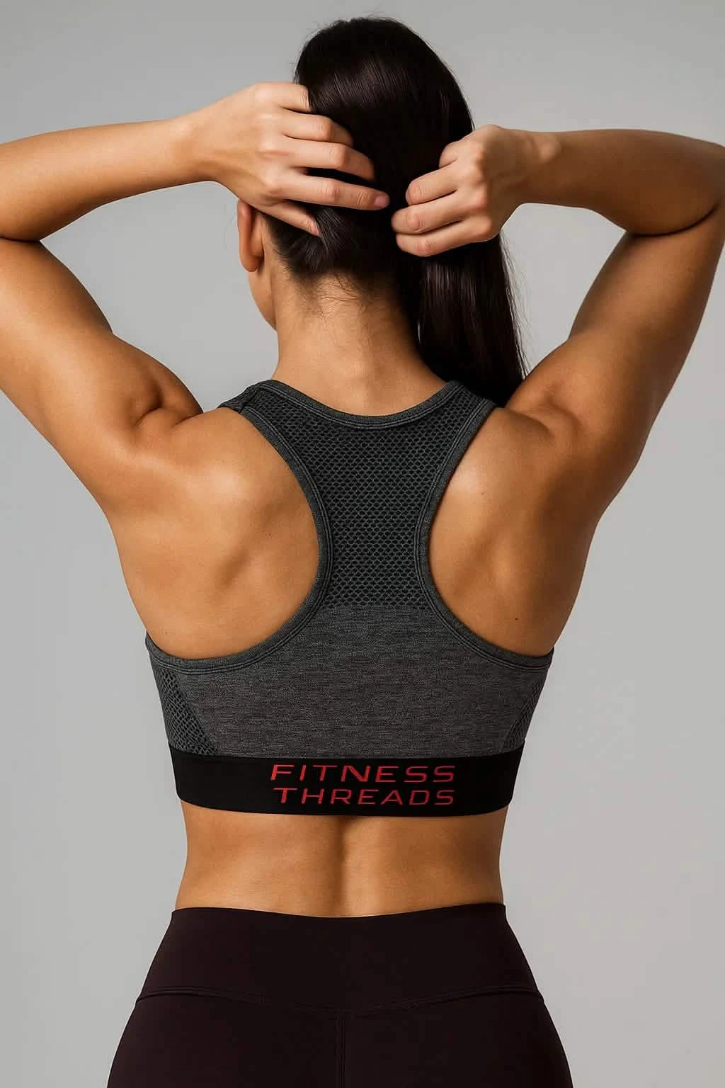 Seamless Racerback Black Sports Bra - Sports Bras