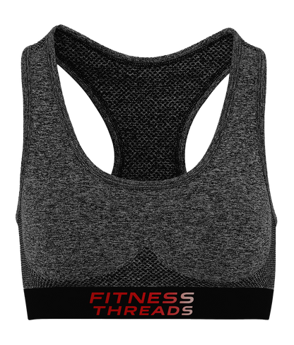 Seamless Racerback Black Sports Bra - Black / X-Small - Sports Bras