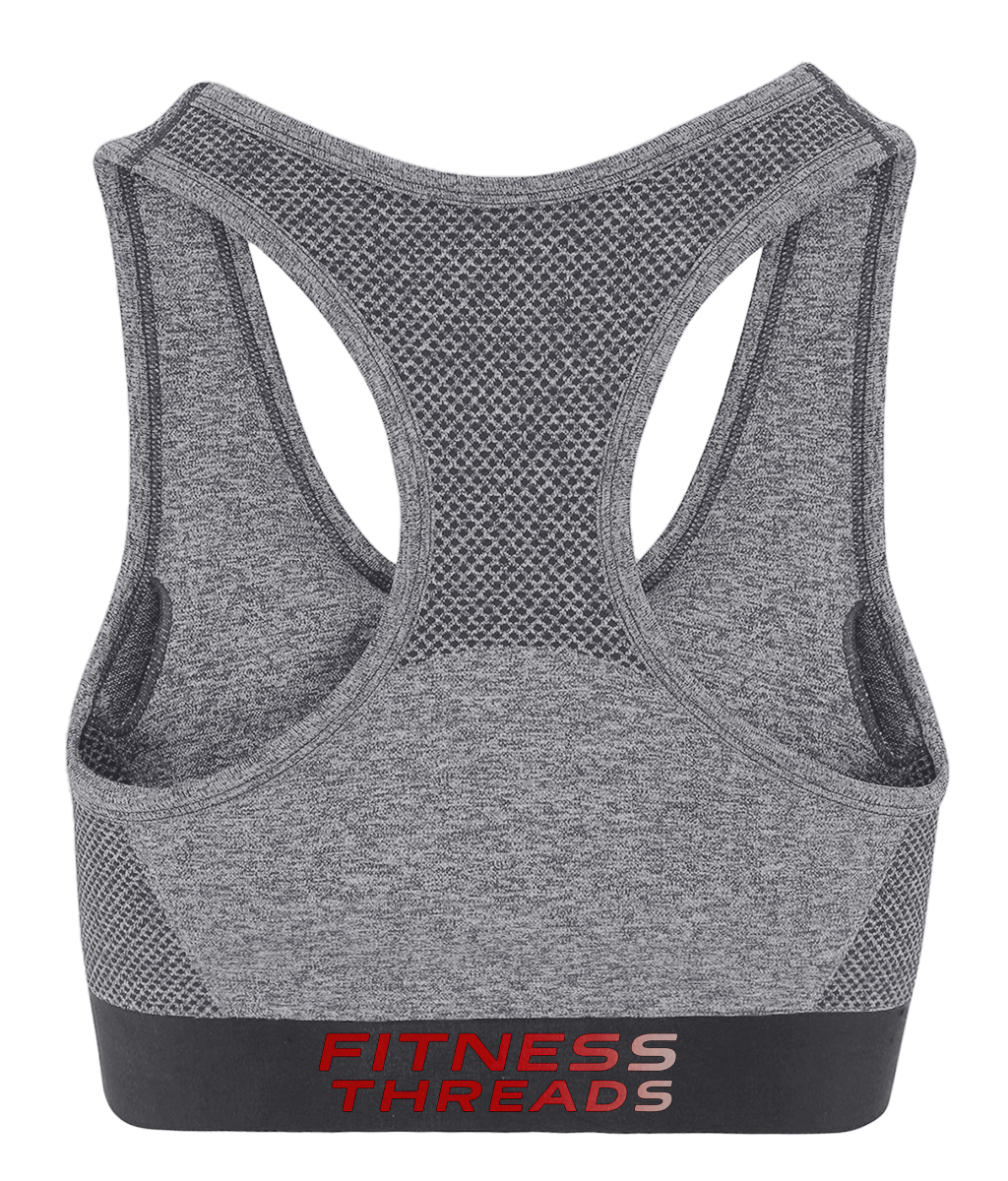 Seamless Racerback Charcoal Sports Bra - Sports Bras