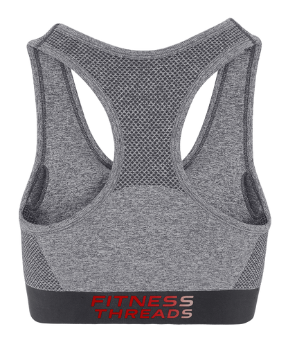 Seamless Racerback Charcoal Sports Bra - Sports Bras