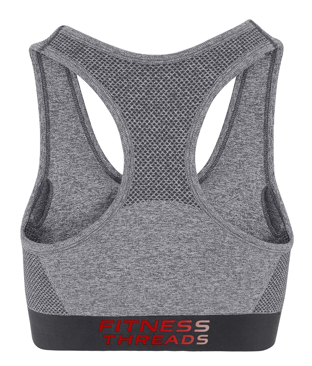 Seamless Racerback Charcoal Sports Bra - Sports Bras