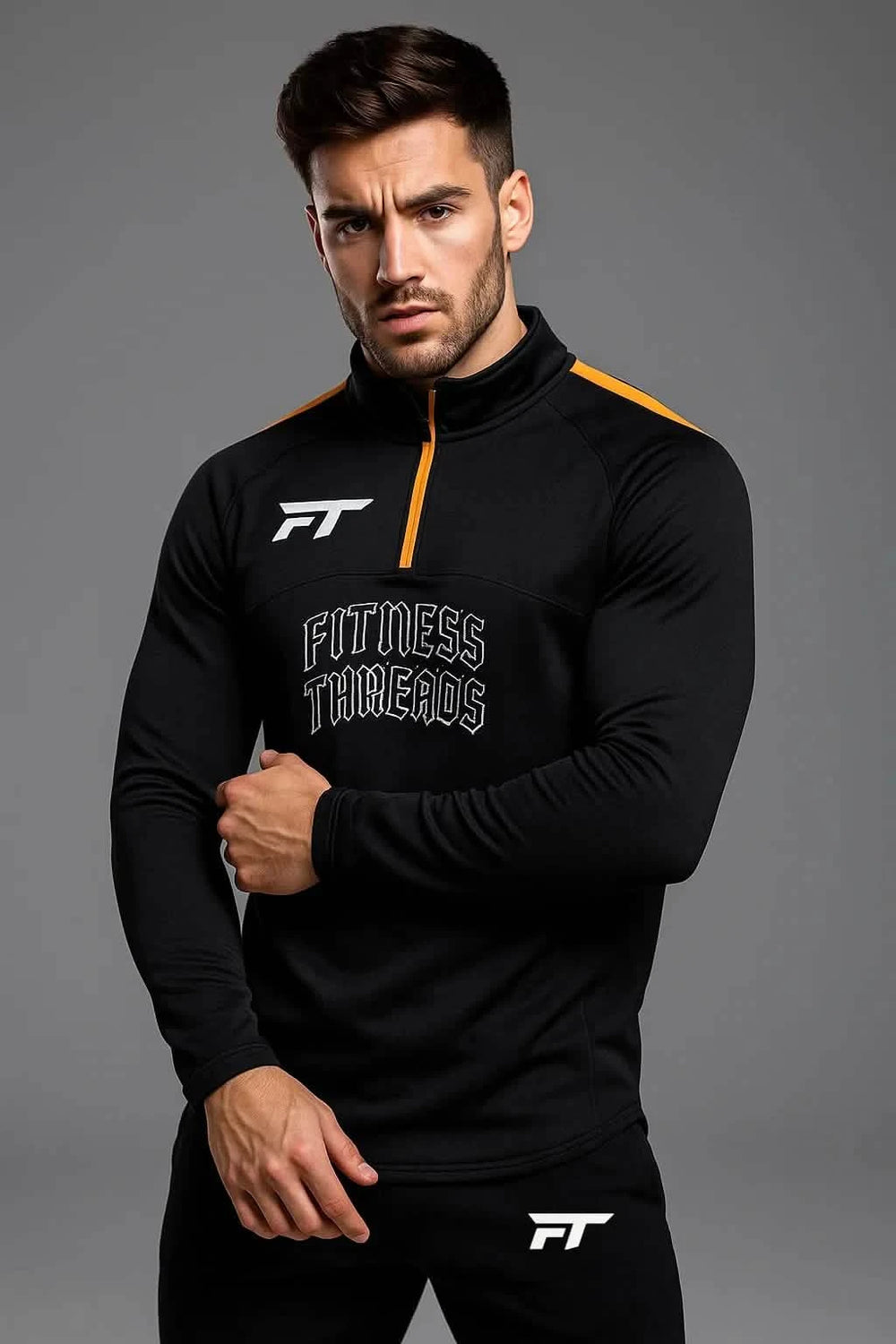 Velocity Gym Sweatshirt Orange - Zip Sweatshirts